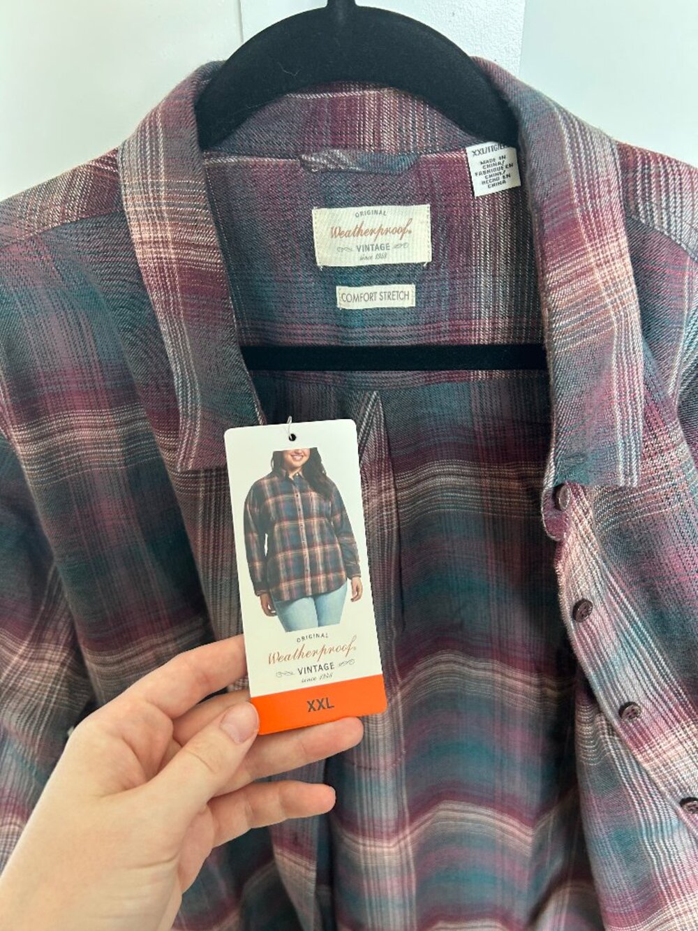 NWT Women's Weatherproof Vintage Flannel Shirt, size XXL - Picture 5 of 9